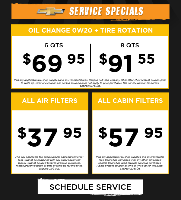 Chevy Service Specials
